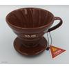 Kép 1/3 - Yami V60-02 Porcelán Dripper barna