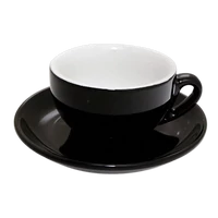 Nuova Point Palermo Cappuccino 145ml csésze+tányér - Fekete