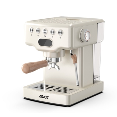 AVX EM3202SW Hófehérke Kávégép + Barista csomag + Kingrinder K6 kéziőrlő 