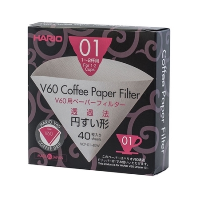 Hario V60-01 Dripper filter papir 40db
