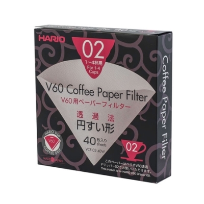 Hario V60-02 Dripper filter papir 40db