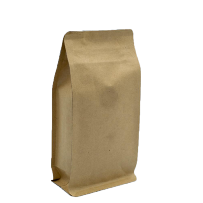 1kg-os szelepes kávés zacskó-natur papír, talpas