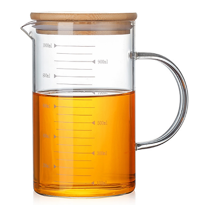 AVX BT1000ml-es üveg mérőpohár tetővel