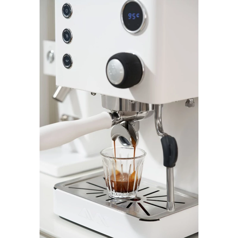 AVX DB1X 2025 Dual bojleres kávégép Fehér + AVX CG301 kávéőrlő Ezüst + Pumpás babtartály