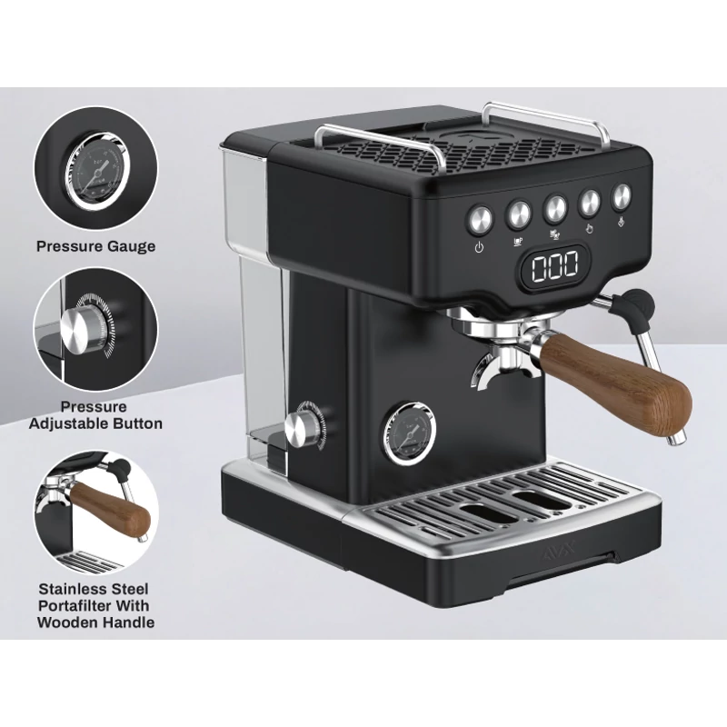 AVX EM3202-X58 58mm Hófehérke Black Edition Kávégép Előrendelés!--Beérkezés Januárban 