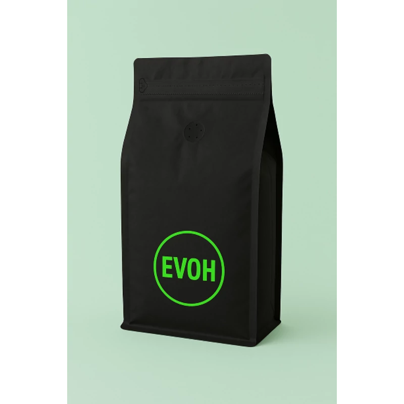 1kg Zipzáras + Szelepes kávés zacskó-fekete, talpas EVOH