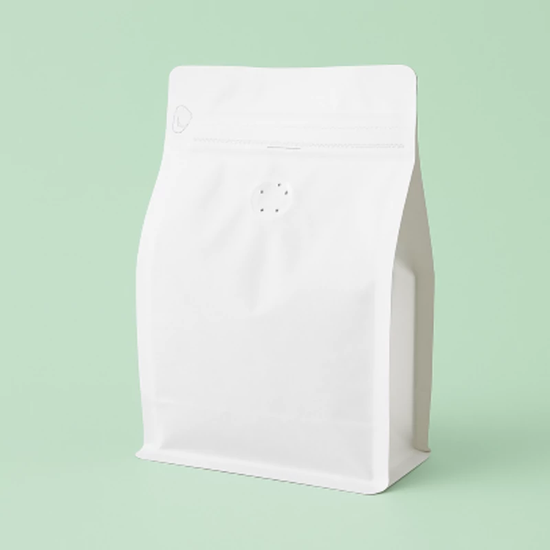 250 gr Zipzáras + Szelepes kávés zacskó-fehér, talpas EVOH