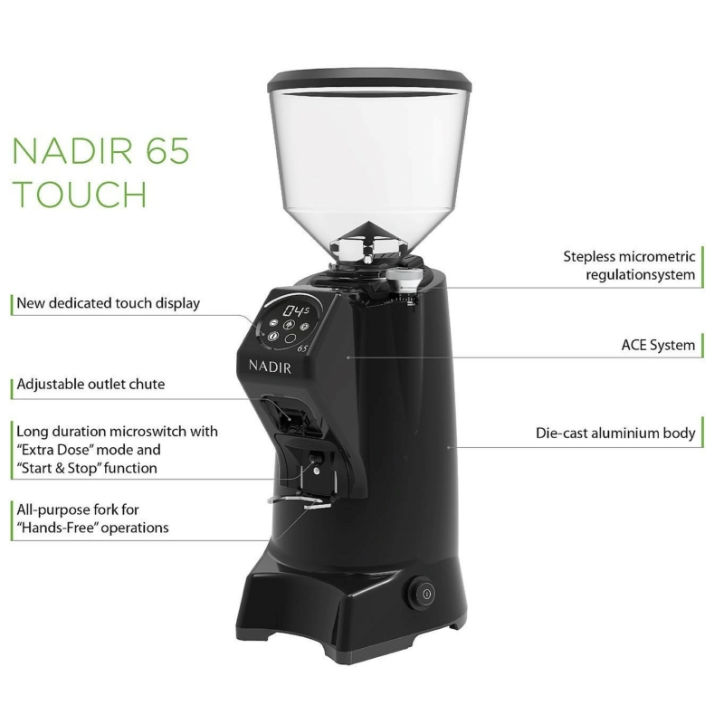 Eureka Nadir Touch 65 Kávéőrlő fekete