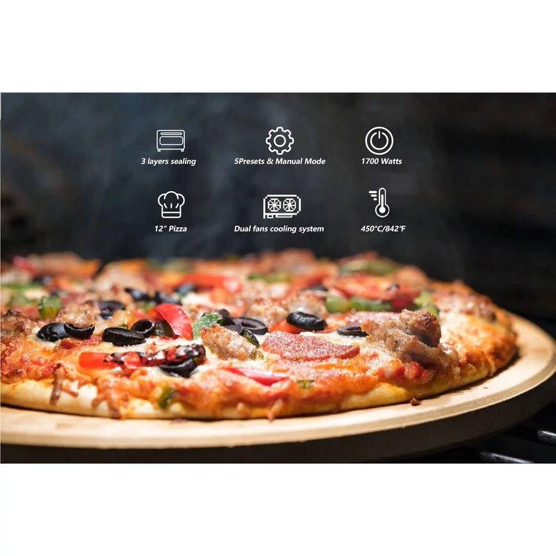 AVX PM120T Elektromos Pizzasütő gép--Előrendelés!--Beérkezés Februárban