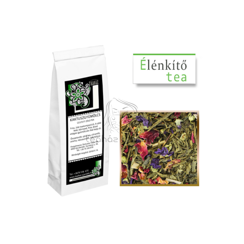 Kaktuszgyümölcs zöld tea 100g