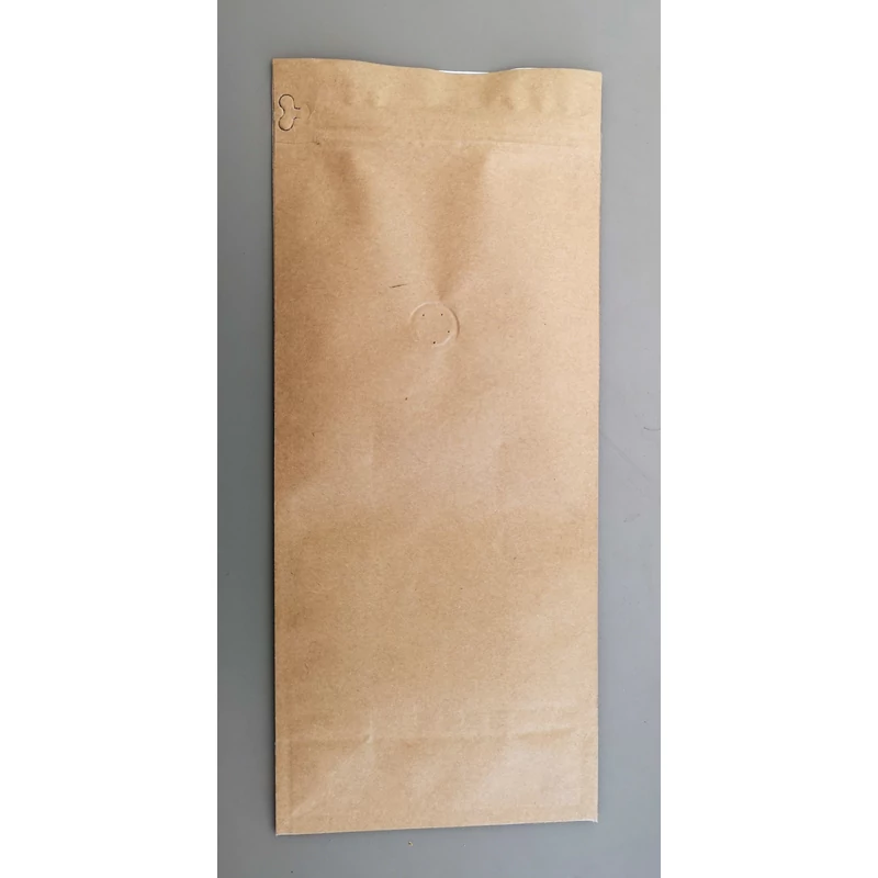 1kg-os Zipzáras + Szelepes kávés zacskó-natur papír, talpas