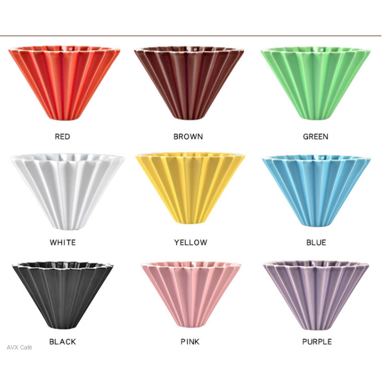 AVX-CDC001--2 személyes kerámia dripper+fa tartó-lila