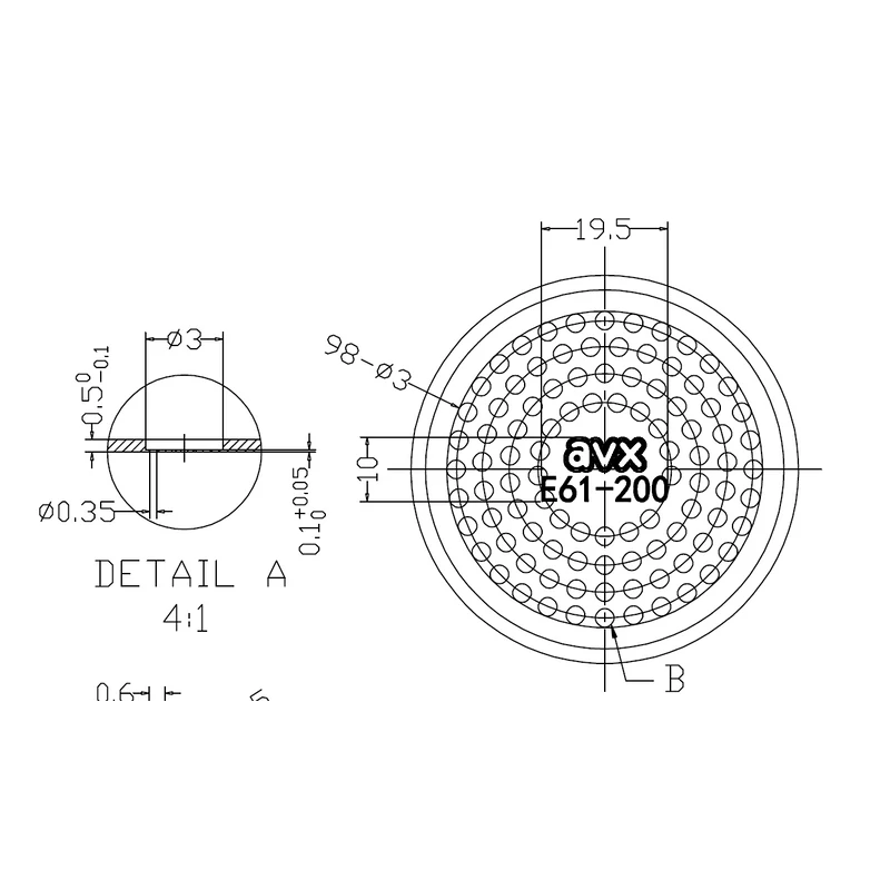 AVX E61-200 Precíziós felsőszűrő