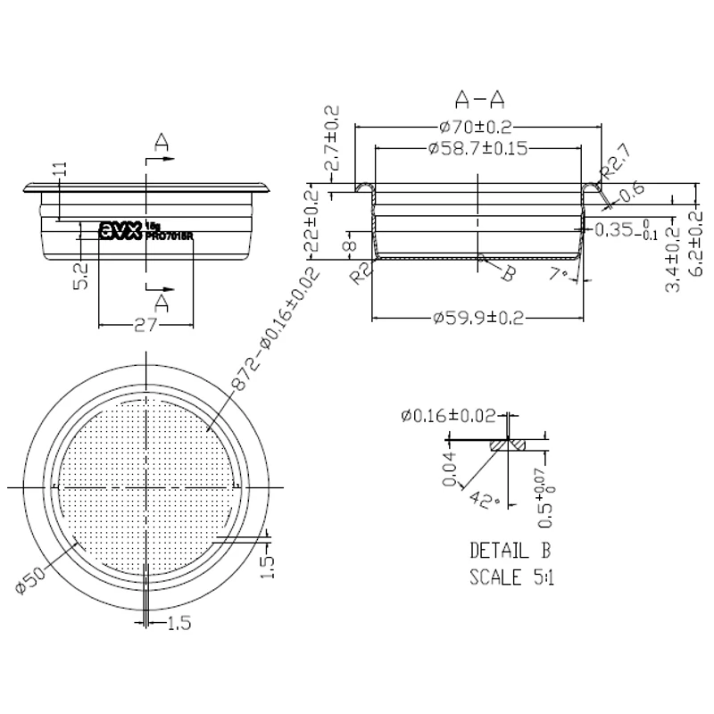 AVX PRO-X 7015R  58mm 15g-os Precíziós Szűrőkosár